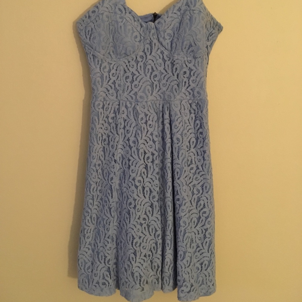 Baby Blue Lace Cocktail Dress